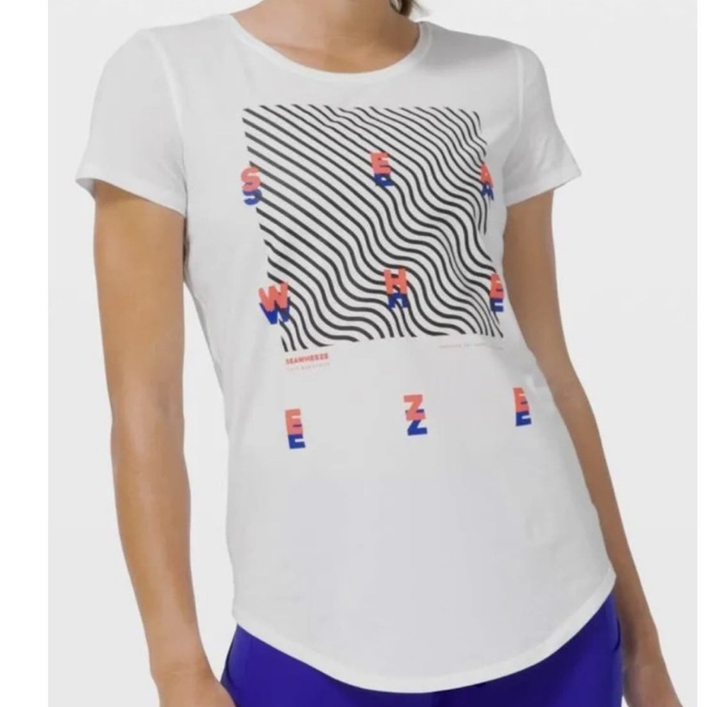 lululemon Seawheeze Love Crew White T-Shirt 2020 Sz 4 Sold Out Everywhere!!